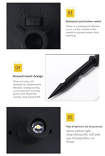 White And Red Solar Resin Garden Stake Light - Flea Market