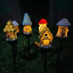 Brown And Yellow Solar Resin Garden Stake Light - Flea Market