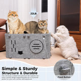 Felt Cat House - Foldable Breathable Pet Bed 45x35x35cm