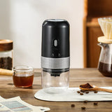 Wireless Portable Electric Coffee Grinder USB-C Rechargeable Adjustable Black