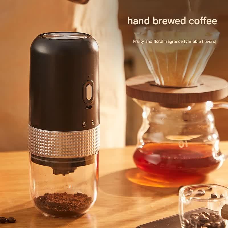 Wireless Portable Electric Coffee Grinder USB-C Rechargeable Adjustable Black