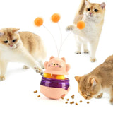 2-Piece Interactive Cat Tumbler Toy - 3-in-1 Puzzle Feeder