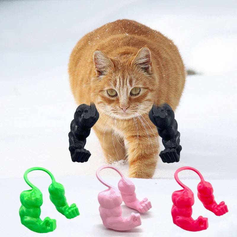 2-Piece Muscle Arm Pet Costume - Funny Novelty Arms for Cats & Dogs
