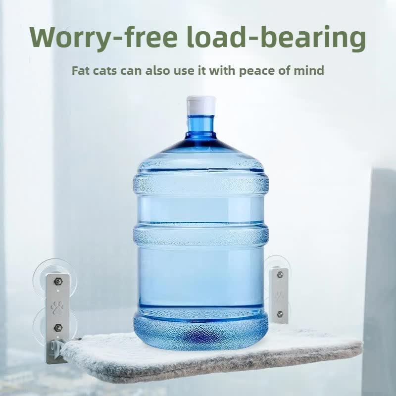 Foldable Window Cat Perch - 52x30cm Faux Rabbit Fur Hammock