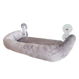 Foldable Window Cat Perch - 52x30cm Plush Hammock with Dual Suction Cups