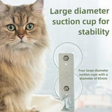 Foldable Window Cat Perch - 52x30cm Plush Hammock with Dual Suction Cups