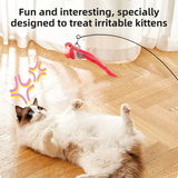Interactive Self-Play Cat Wand - Suction Base Bouncing Teaser