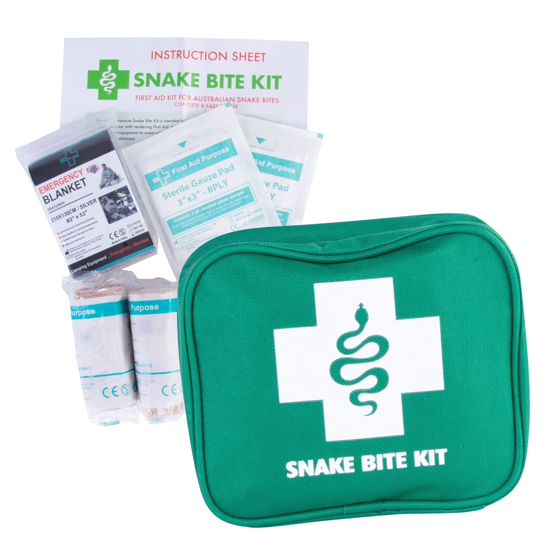 Snake Bite Emergency First Aid Kit - 9 Piece Essential Set
