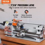 VEVOR Mini Metal Lathe 180x400mm 800W 150-2500 RPM Benchtop