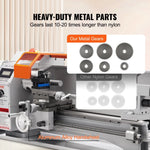 VEVOR Mini Metal Lathe 180x400mm 800W 150-2500 RPM Benchtop