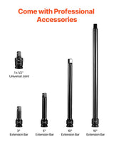 VEVOR 43pc Impact Socket Set 6-Point Metric 9-30mm Standard Deep