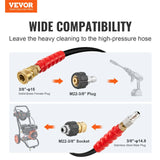 VEVOR 100ft Pressure Washer Hose 3/8" 4800PSI Kink-Free Heavy-Duty
