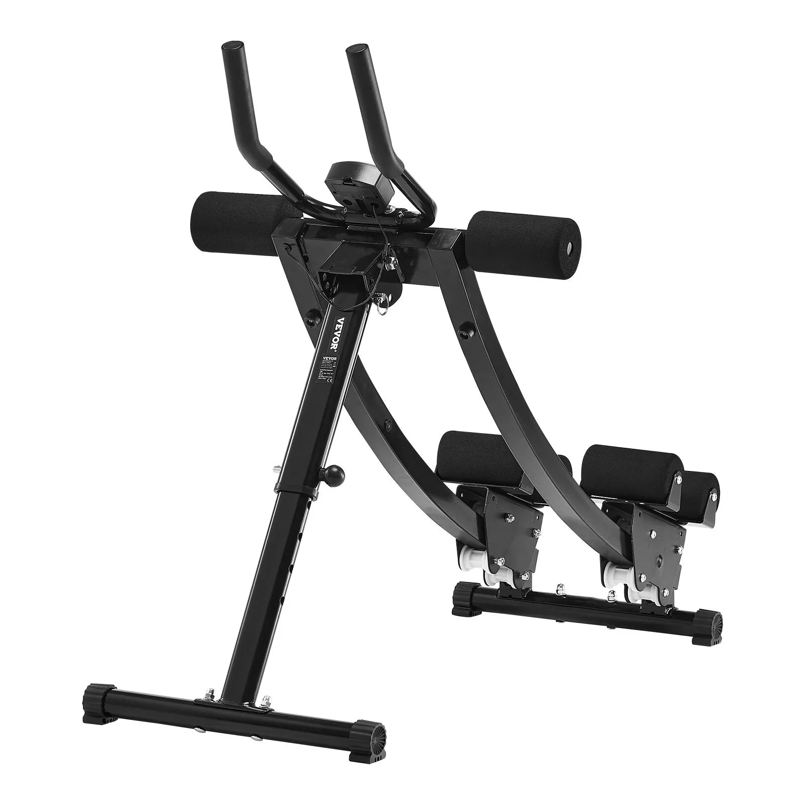Black adjustable Roman chair hyperextension bench for home gym workouts