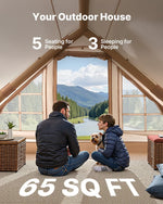 VEVOR Inflatable Camping Tent 3-5 Person Easy Setup Blow Up 4 Season Glamping