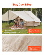 VEVOR Inflatable Camping Tent 3-5 Person Easy Setup Blow Up 4 Season Glamping