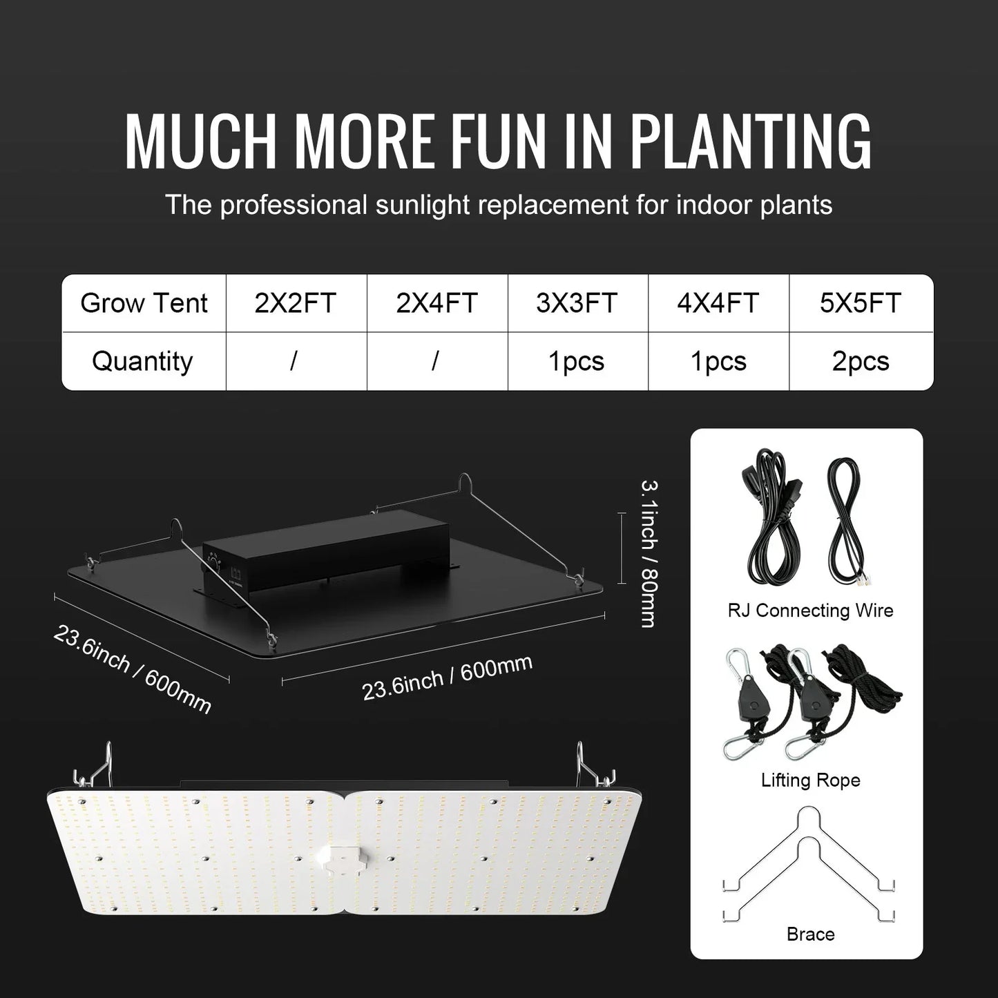 VEVOR LED Grow Light, 400W Full Spectrum Dimmable, High Yield Samsung 2B1B Diodes Growing Lamp for Indoor Plants Seedling Veg and Bloom Greenhouse Growing, Daisy Chain Driver for 4x4/5x5 ft Grow Tent - Flea Market