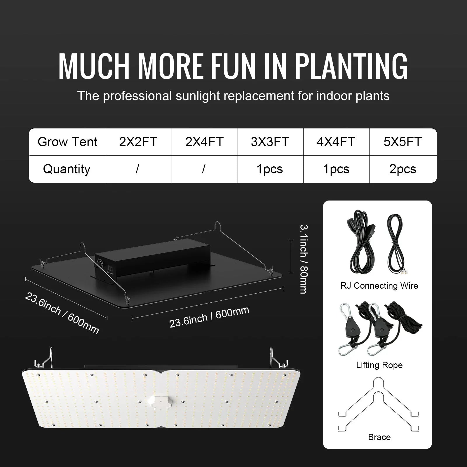 VEVOR LED Grow Light, 400W Full Spectrum Dimmable, High Yield Samsung 2B1B Diodes Growing Lamp for Indoor Plants Seedling Veg and Bloom Greenhouse Growing, Daisy Chain Driver for 4x4/5x5 ft Grow Tent - Flea Market