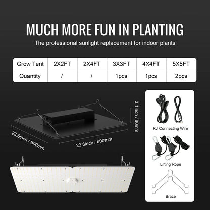 VEVOR LED Grow Light, 400W Full Spectrum Dimmable, High Yield Samsung 2B1B Diodes Growing Lamp for Indoor Plants Seedling Veg and Bloom Greenhouse Growing, Daisy Chain Driver for 4x4/5x5 ft Grow Tent - Flea Market