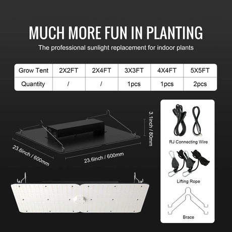 VEVOR LED Grow Light, 400W Full Spectrum Dimmable, High Yield Samsung 2B1B Diodes Growing Lamp for Indoor Plants Seedling Veg and Bloom Greenhouse Growing, Daisy Chain Driver for 4x4/5x5 ft Grow Tent - Flea Market