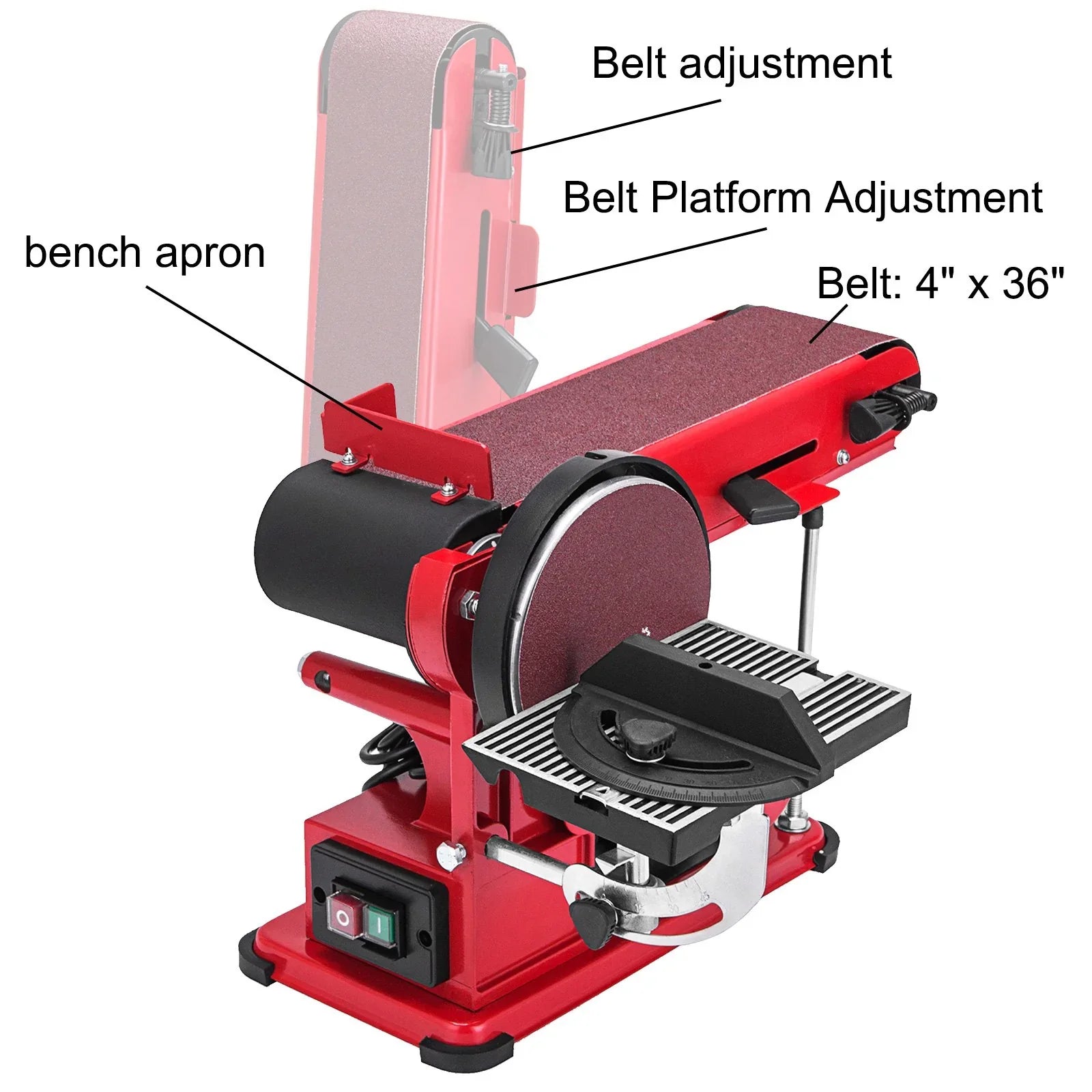VEVOR Belt Disc Combo Sander 4