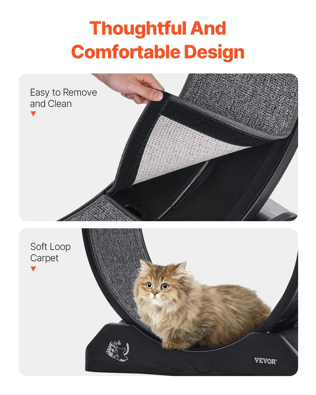 VEVOR 31.5" Cat Exercise Wheel - Large Running Wheel with Brake