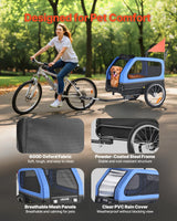 VEVOR Dog Bike Trailer, Supports up to 40 kg, 2-in-1 Pet Stroller Cart Bicycle Carrier for Small & Large Dogs, Easy Folding Frame with Quick Release Wheel, Universal Bicycle Coupler, Internal Leash