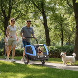 VEVOR Dog Bike Trailer, Supports up to 40 kg, 2-in-1 Pet Stroller Cart Bicycle Carrier for Small & Large Dogs, Easy Folding Frame with Quick Release Wheel, Universal Bicycle Coupler, Internal Leash