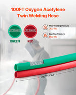 Oxygen Acetylene Hose 1/4" x 100ft T-Grade 300PSI Welding