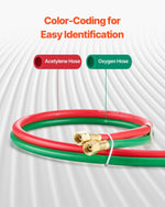 Oxygen Acetylene Hose 1/4" x 100ft T-Grade 300PSI Welding