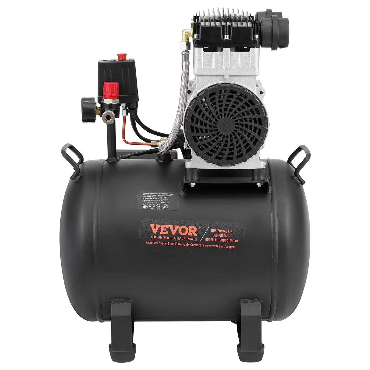 VEVOR 40L Air Compressor Portable Oil-Free 90 PSI Workshop