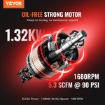 VEVOR 40L Air Compressor Portable Oil-Free 90 PSI Workshop