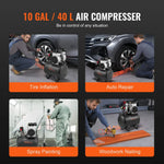 VEVOR 40L Air Compressor Portable Oil-Free 90 PSI Workshop