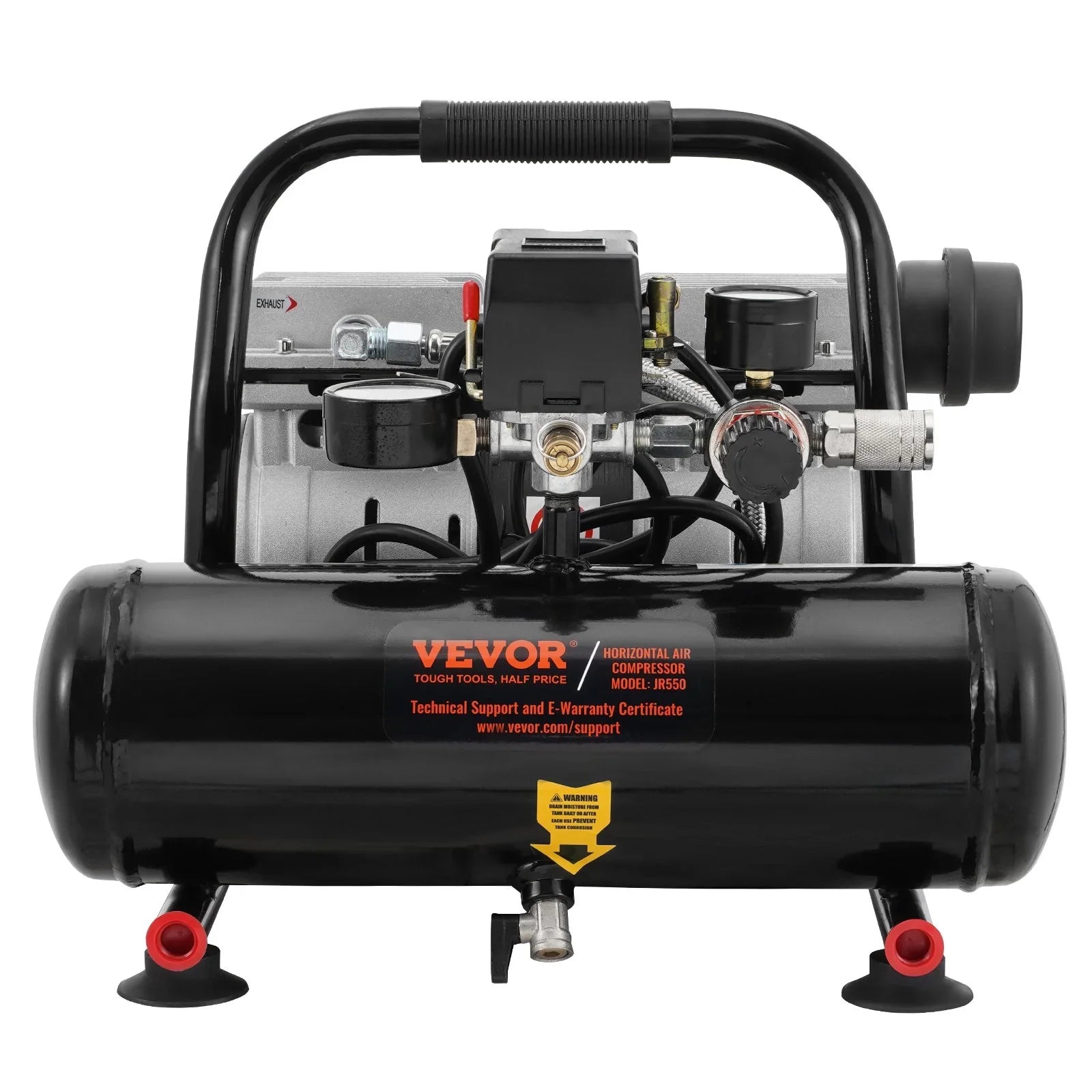 VEVOR 4L Air Compressor Ultra-Compact Portable Oil-Free 7 Bar