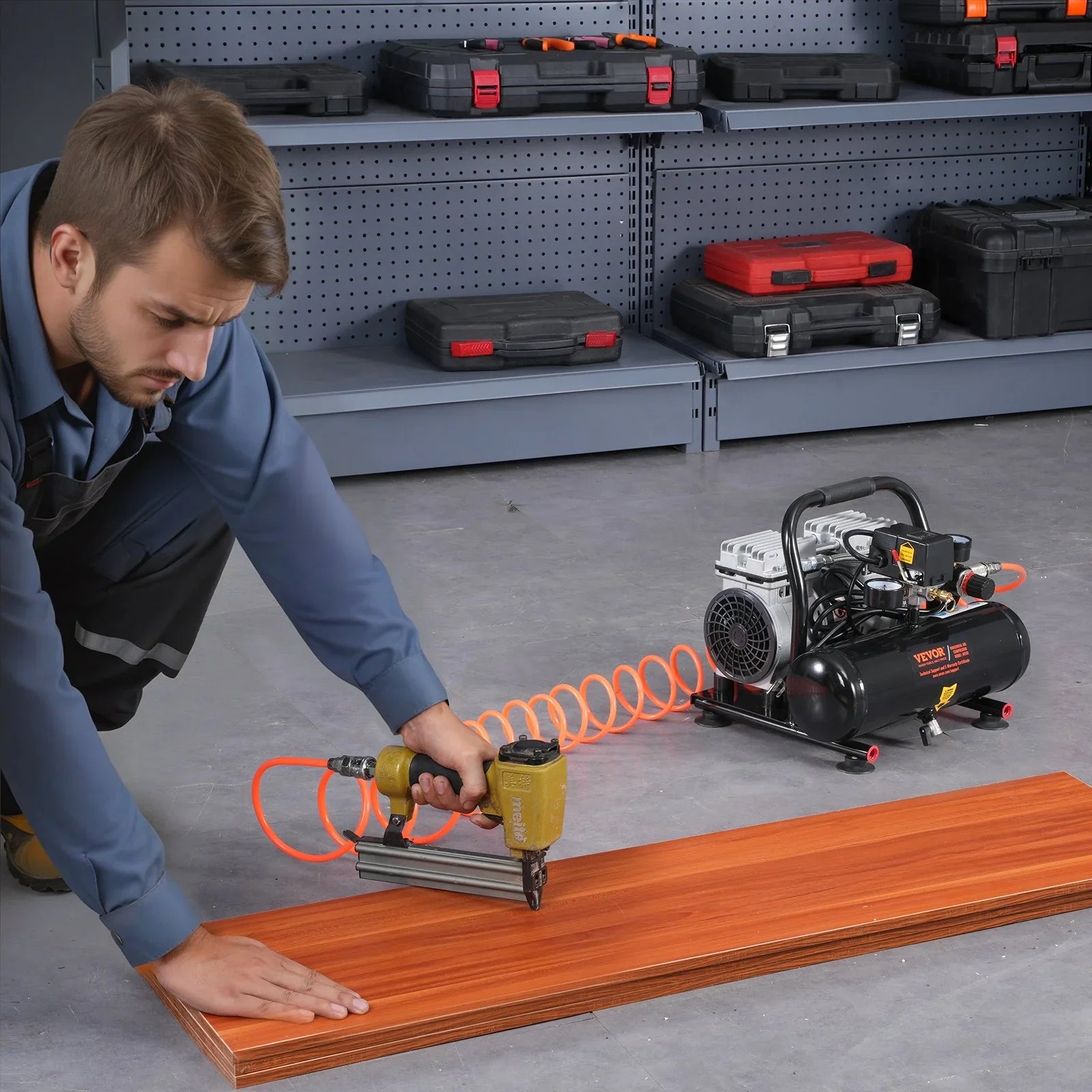 VEVOR 4L Air Compressor Ultra-Compact Portable Oil-Free 7 Bar