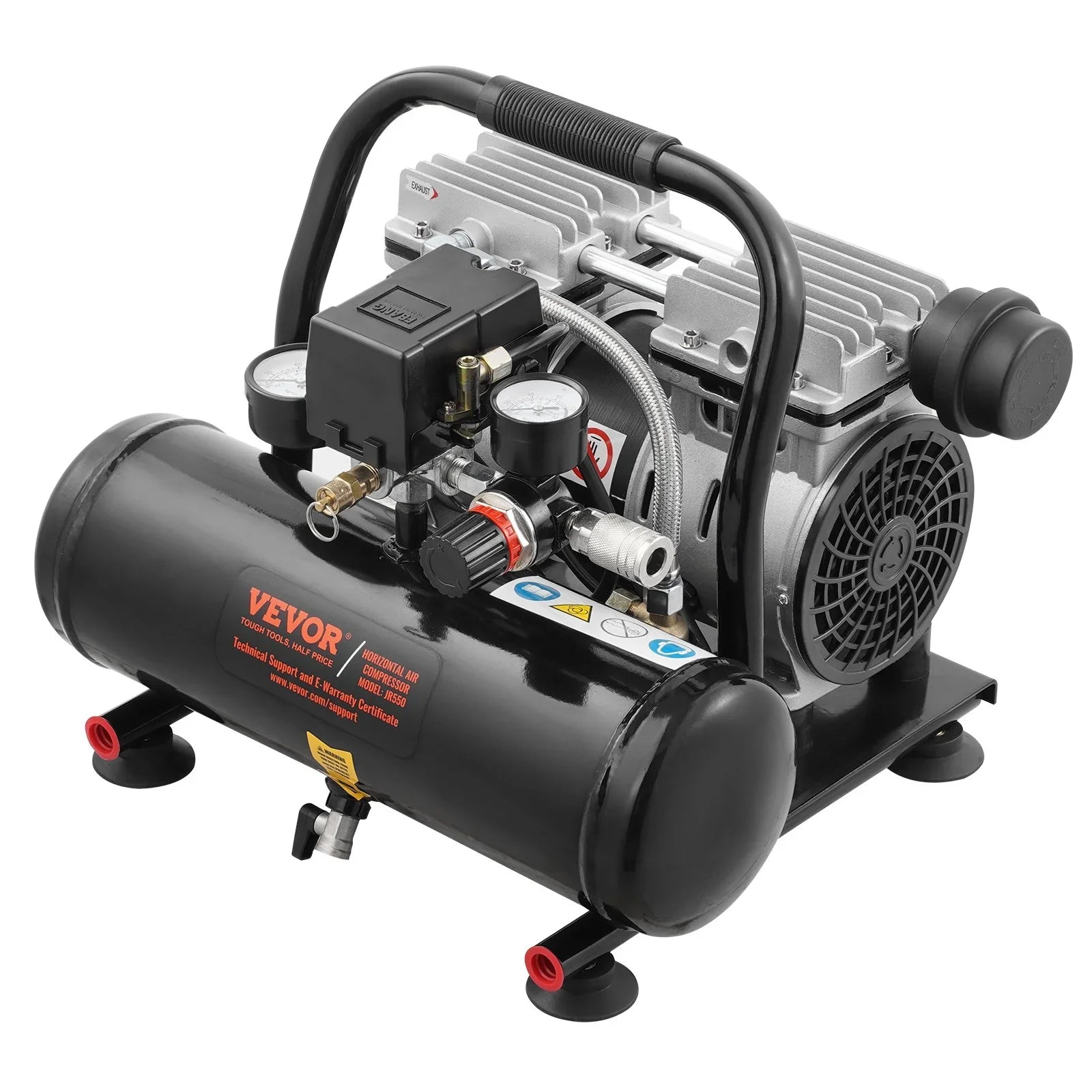 VEVOR 4L Air Compressor Ultra-Compact Portable Oil-Free 7 Bar