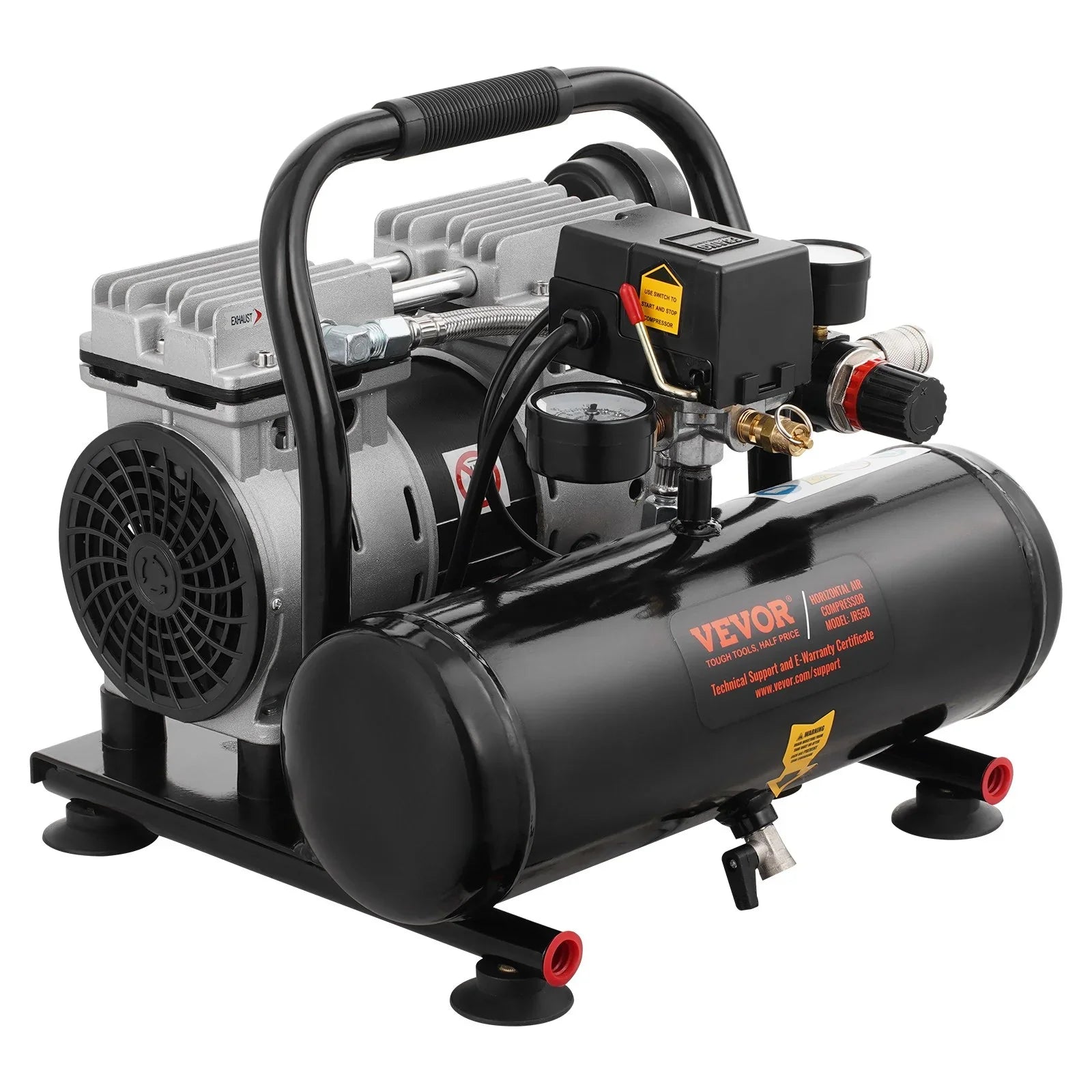 VEVOR 4L Air Compressor Ultra-Compact Portable Oil-Free 7 Bar