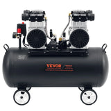 VEVOR 75L Air Compressor Professional Oil-Free 90 PSI Heavy-Duty