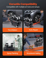 VEVOR 75L Air Compressor Professional Oil-Free 90 PSI Heavy-Duty