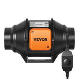 VEVOR Inline Duct Fan, 102mm 129.7 CFM with Variable Speed Controller, Quiet AC-motor Ventilation Exhaust Fan for Cooling Booster, Grow Tents, Hydroponics - Flea Market
