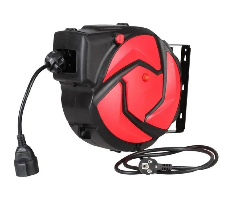 Retractable Cable Extension Reel 15m Wall Mount 230V 10A