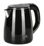 Black Dolphy electric kettle with stainless steel spout and large handle on white background