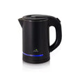 Black Dolphy electric kettle with blue LED indicator on white background