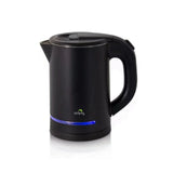 Black Dolphy electric kettle with blue LED indicator on white background