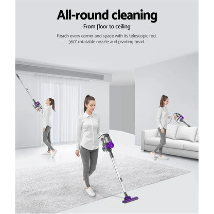 Devanti Stick Vacuum Cleaner Handheld Corded 450W Purple - Flea Market