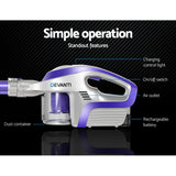 Devanti Stick Vacuum Cleaner Bagless Cordless 150W Purple - Flea Market