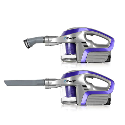 Devanti Stick Vacuum Cleaner Bagless Cordless 150W Purple - Flea Market