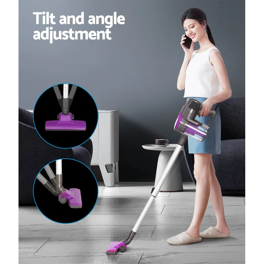 Devanti Stick Vacuum Cleaner Bagless Corded 500W Purple - Flea Market