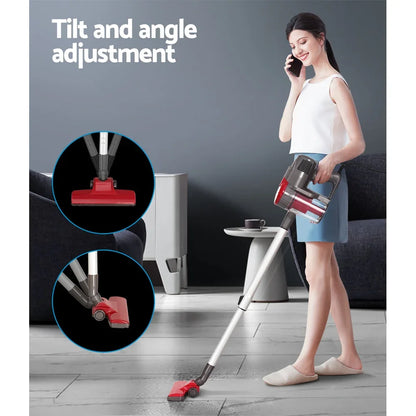 Devanti Stick Vacuum Cleaner Bagless Corded 500W Red - Flea Market