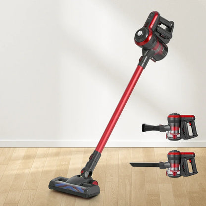 Devanti Stick Vacuum Cleaner Brushless Cordless 250W Red - Flea Market