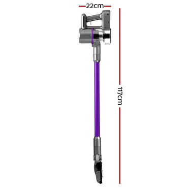Devanti Stick Vacuum Cleaner Bagless Cordless 120W Purple - Flea Market